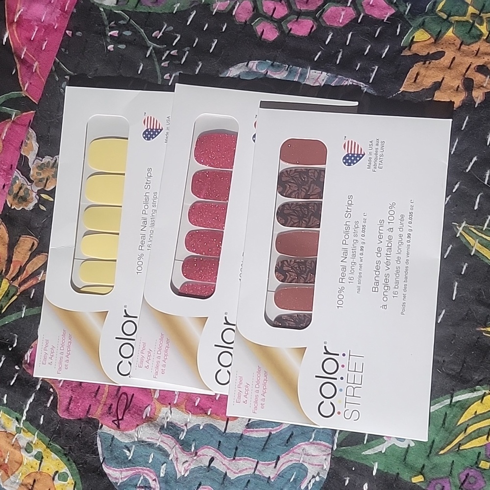 Color Street nail polish strips 3 packs